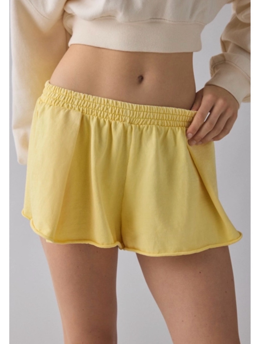 Urban Outfitters Yellow Out from Under Lived In Sweat Shorts in Size XL NWT